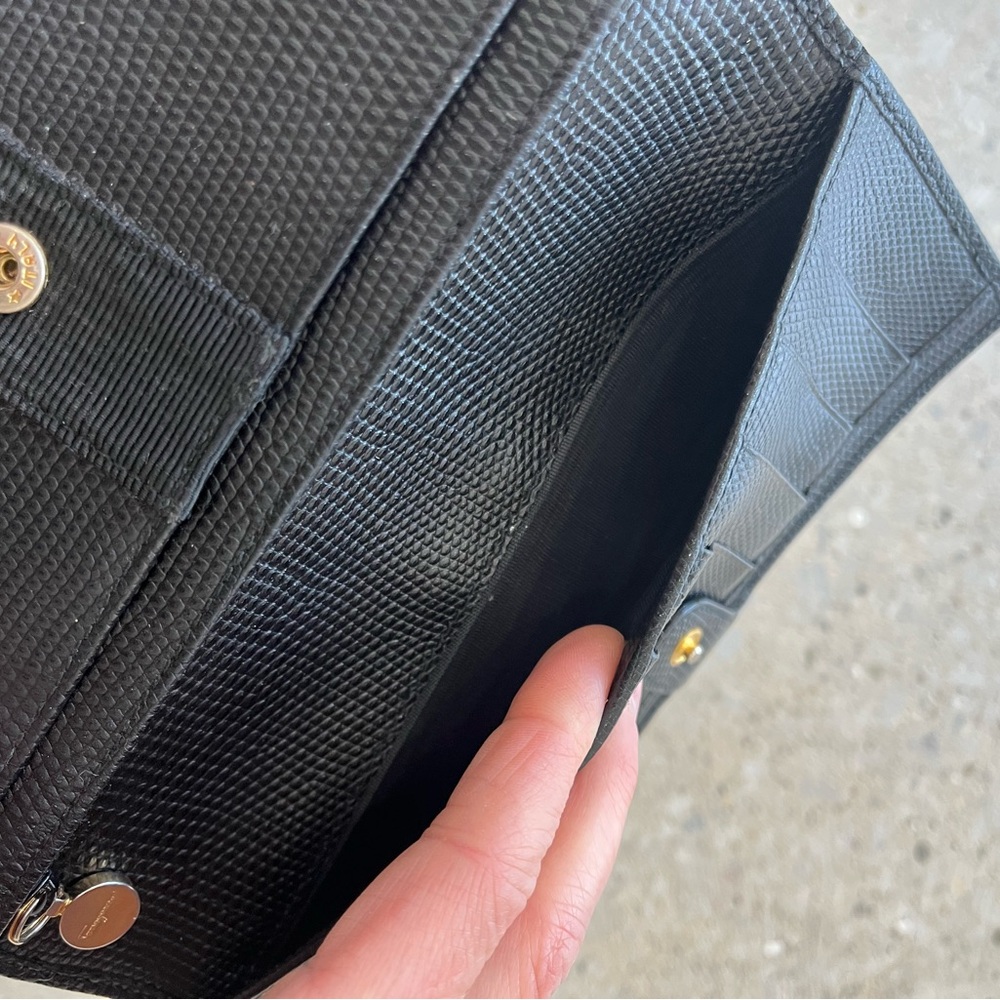 Salvatore Ferragamo Long Pebbled Texture Leather Wallet - Picture 8 of 8